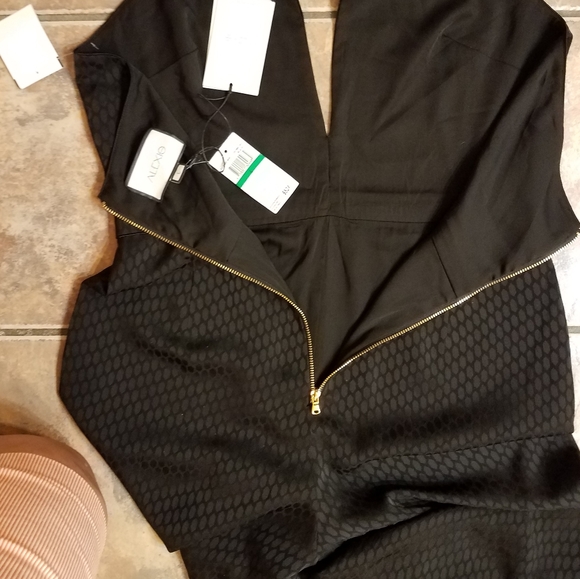 ALEXIS JUMPSUIT,BLACK WIDE LEGS SIZE L - Picture 6 of 12